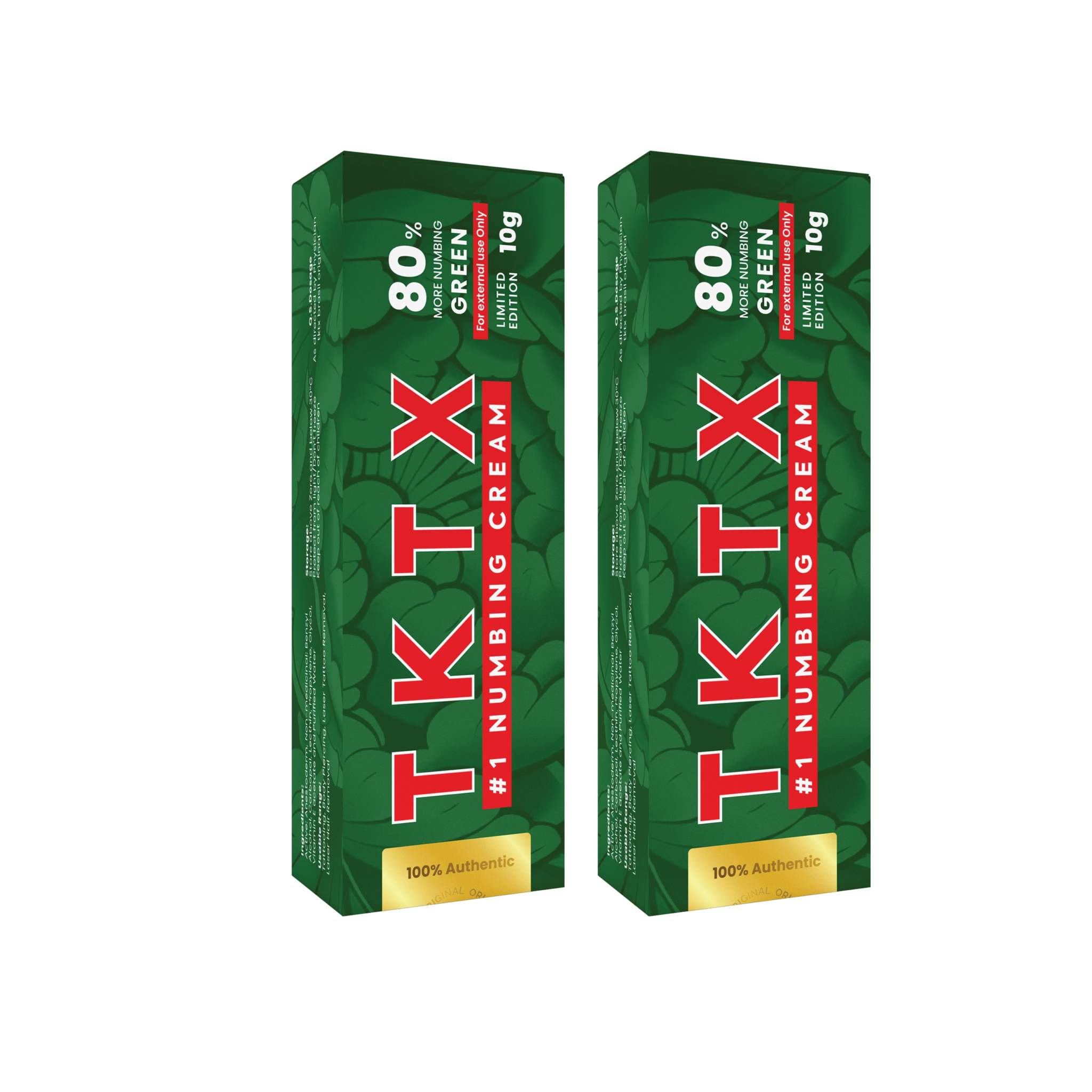 TKTX Numbing Cream Green 80% | (2 Packs) Long Lasting 4-6 Hours