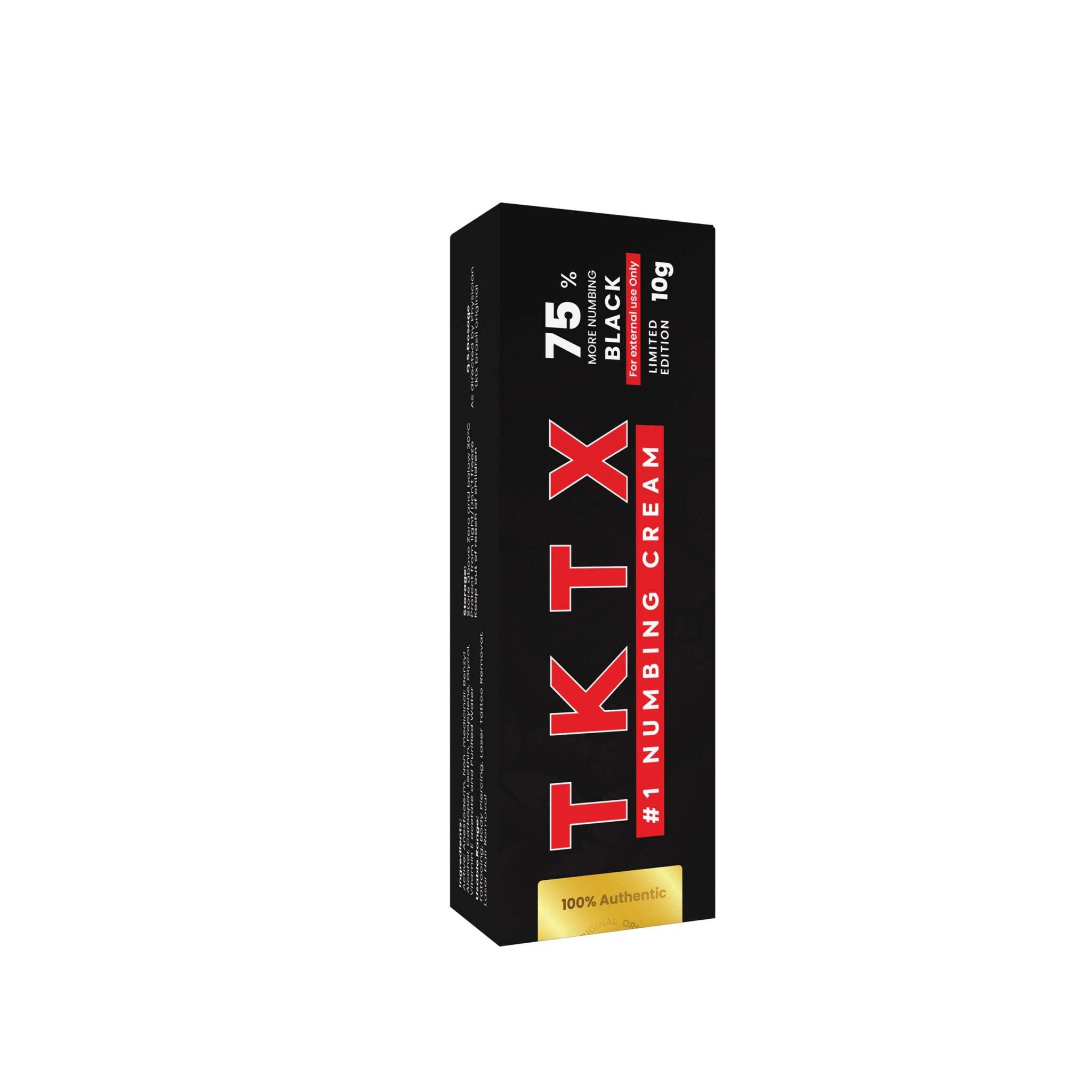 TKTX Numbing Cream Black 75% | (1 Pack) Long Lasting 4-6 Hours